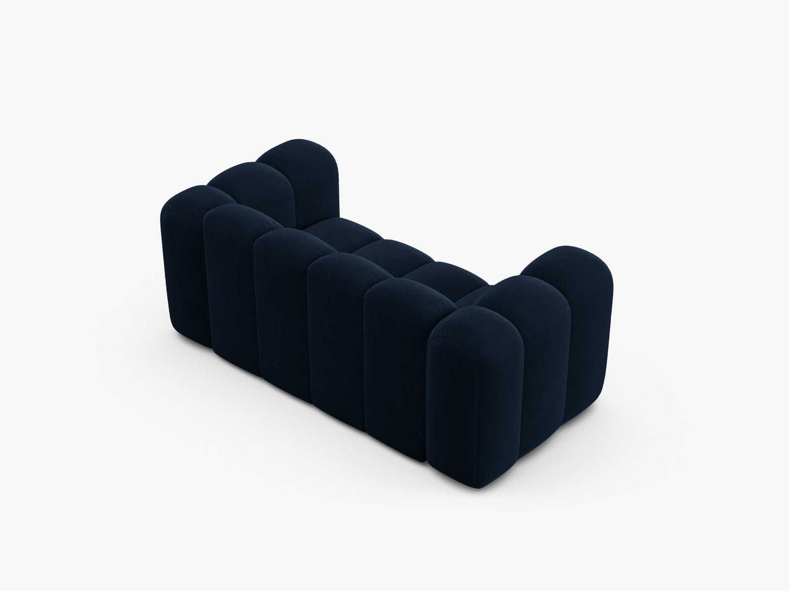 Micadoni Sofa Lupine 2-Sitzer kleine Version Samt Salvador Königsblau