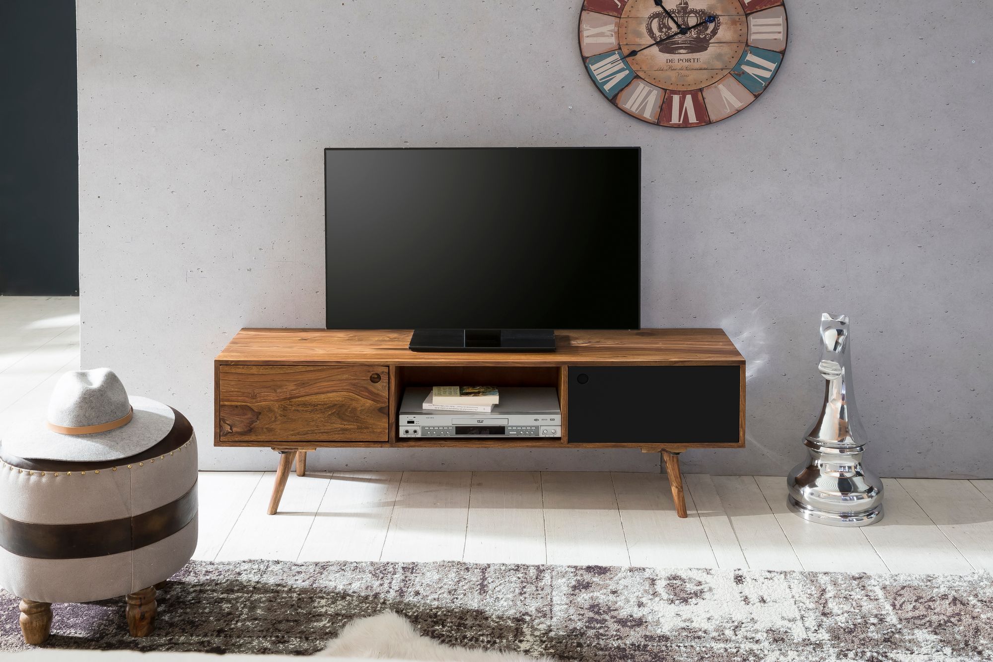 Lowboard Bindal Sheesham Massivholz Braun 140 × 35 × 45 cm