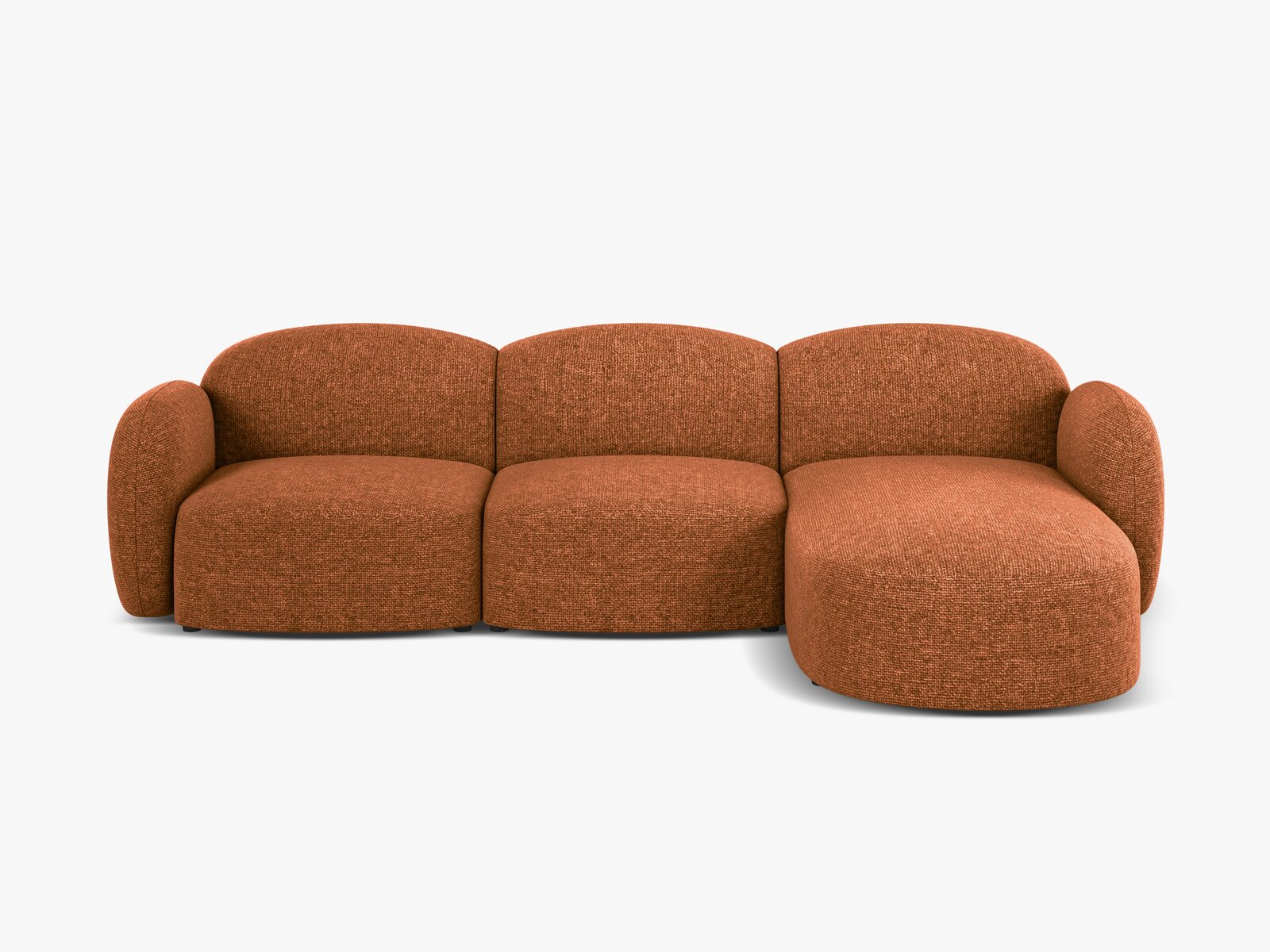 Micadoni Ecksofa Blair 4-Sitzer Rechts Chenille Eden Ziegel