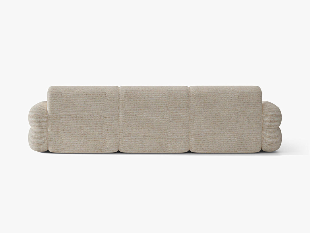 Micadoni Neo Ecksofa 4-Sitzer Links Chenille SILENCIO Helles Beige