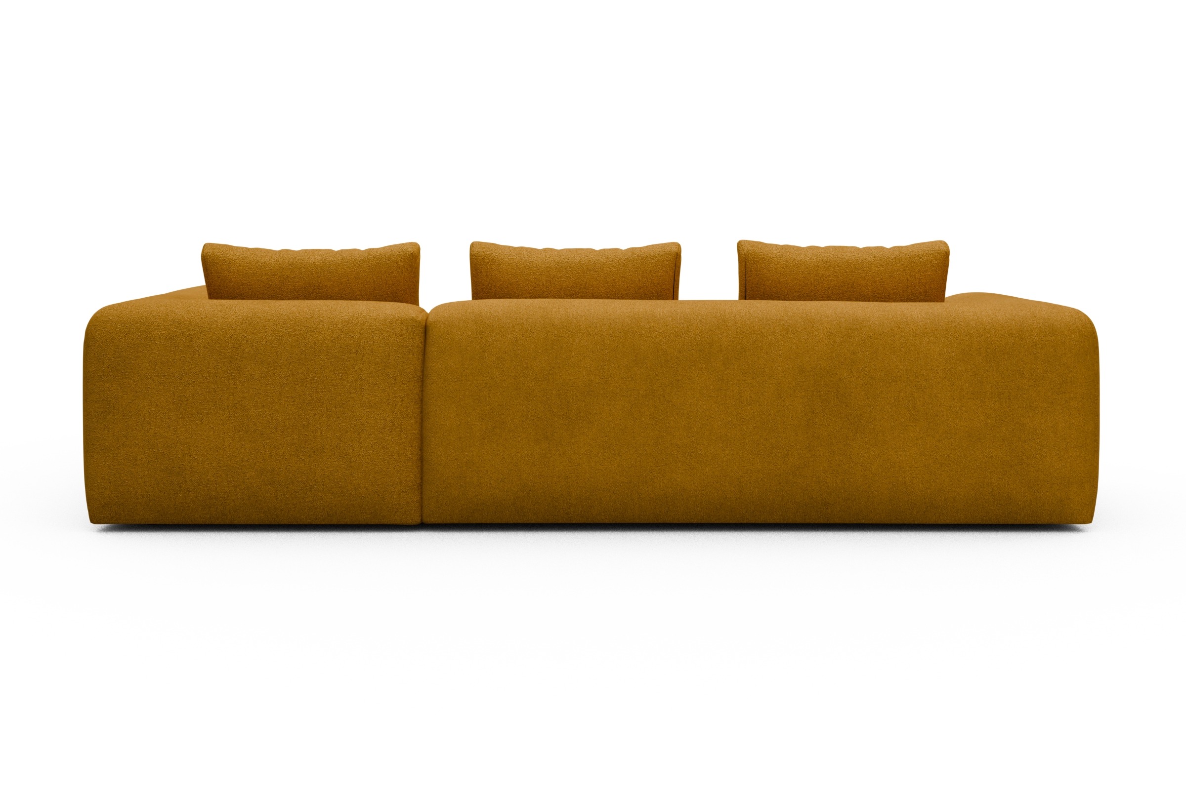 Ecksofa Fred 2x 2,5-Sitzer rechts offen Boucle-Ochre