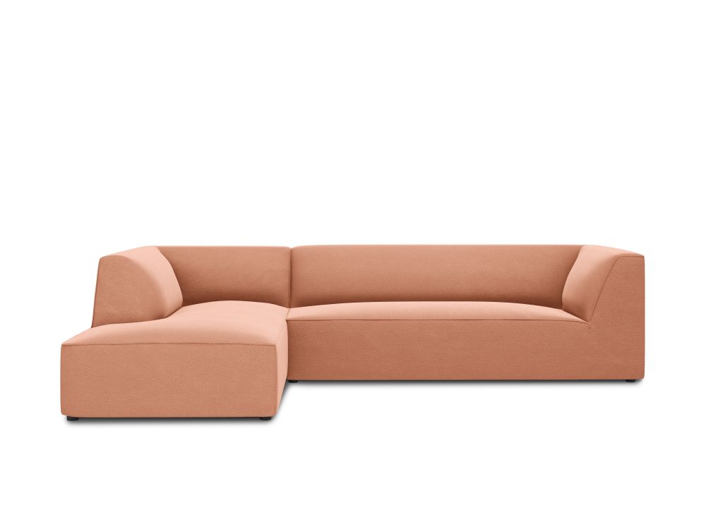 Cosmopolitan Design Ecksofa Siena 4-Sitzer Samt Salvador Rosa Links