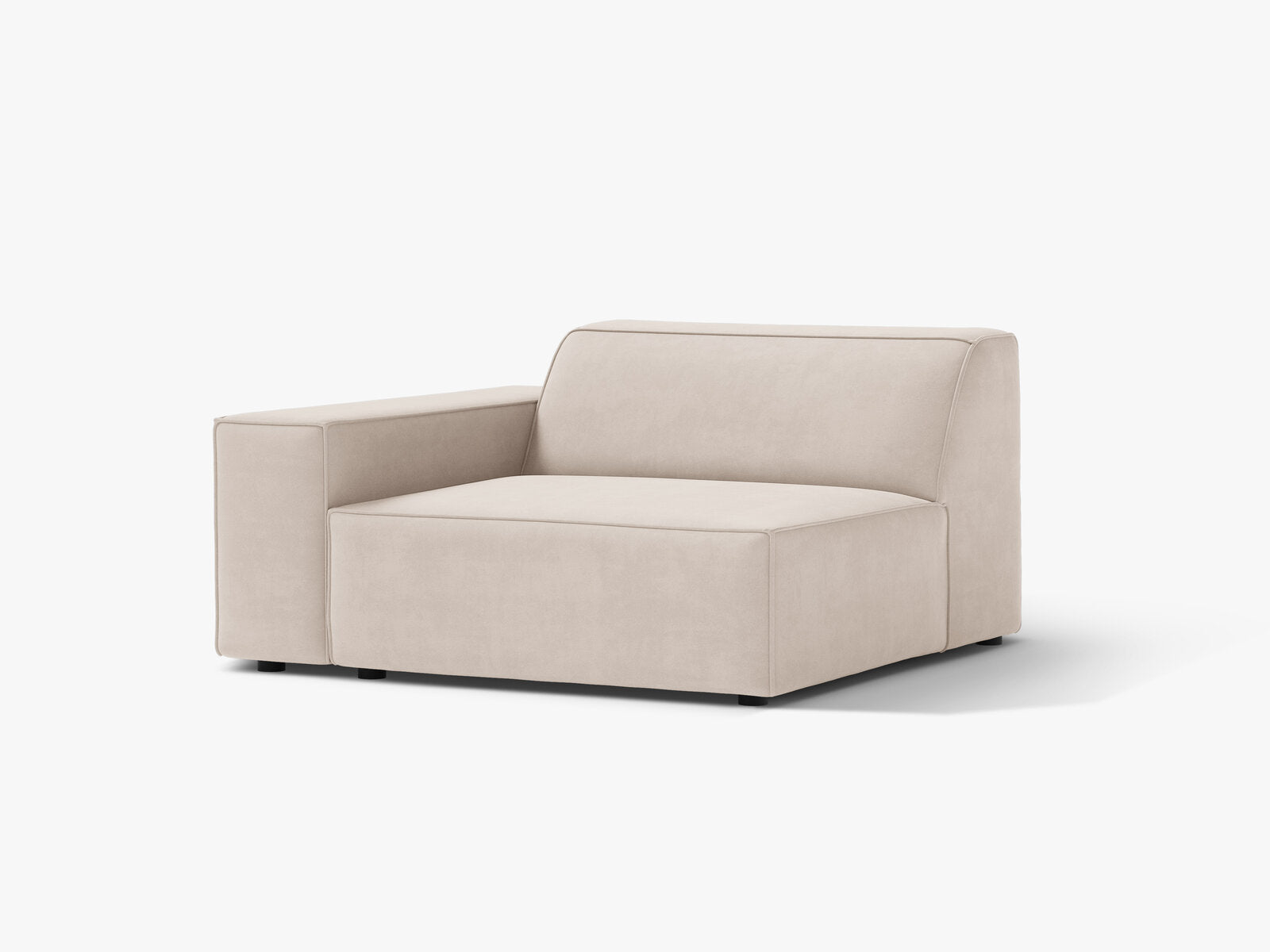 Micadoni Jodie Sofamodul Links Samt Venus Helles Beige