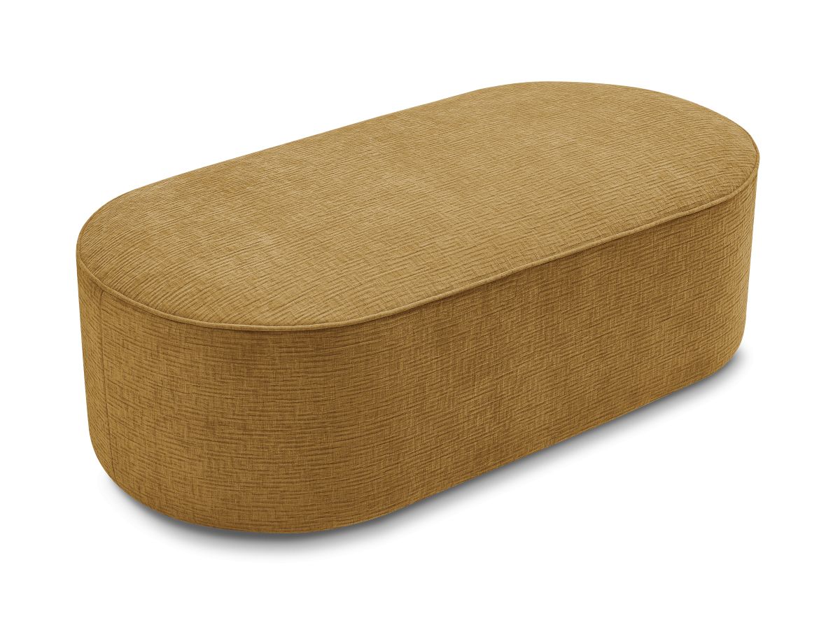Bobochic Rousseau Pouf Strukturstoff Gelb