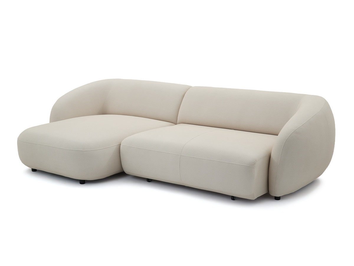 Bobochic Halo Ecksofa mit Schlaffunktion Stoff Beige Ecke links