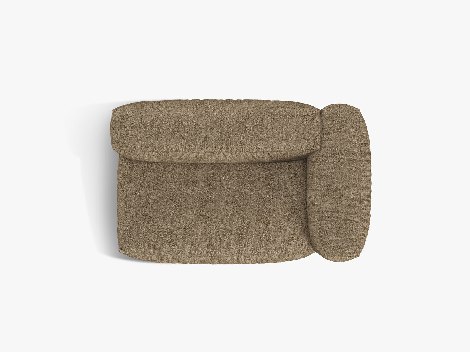 Micadoni Eckmodul Martina 1-Sitzer Groß Rechts Boucle Monet Cappuccino