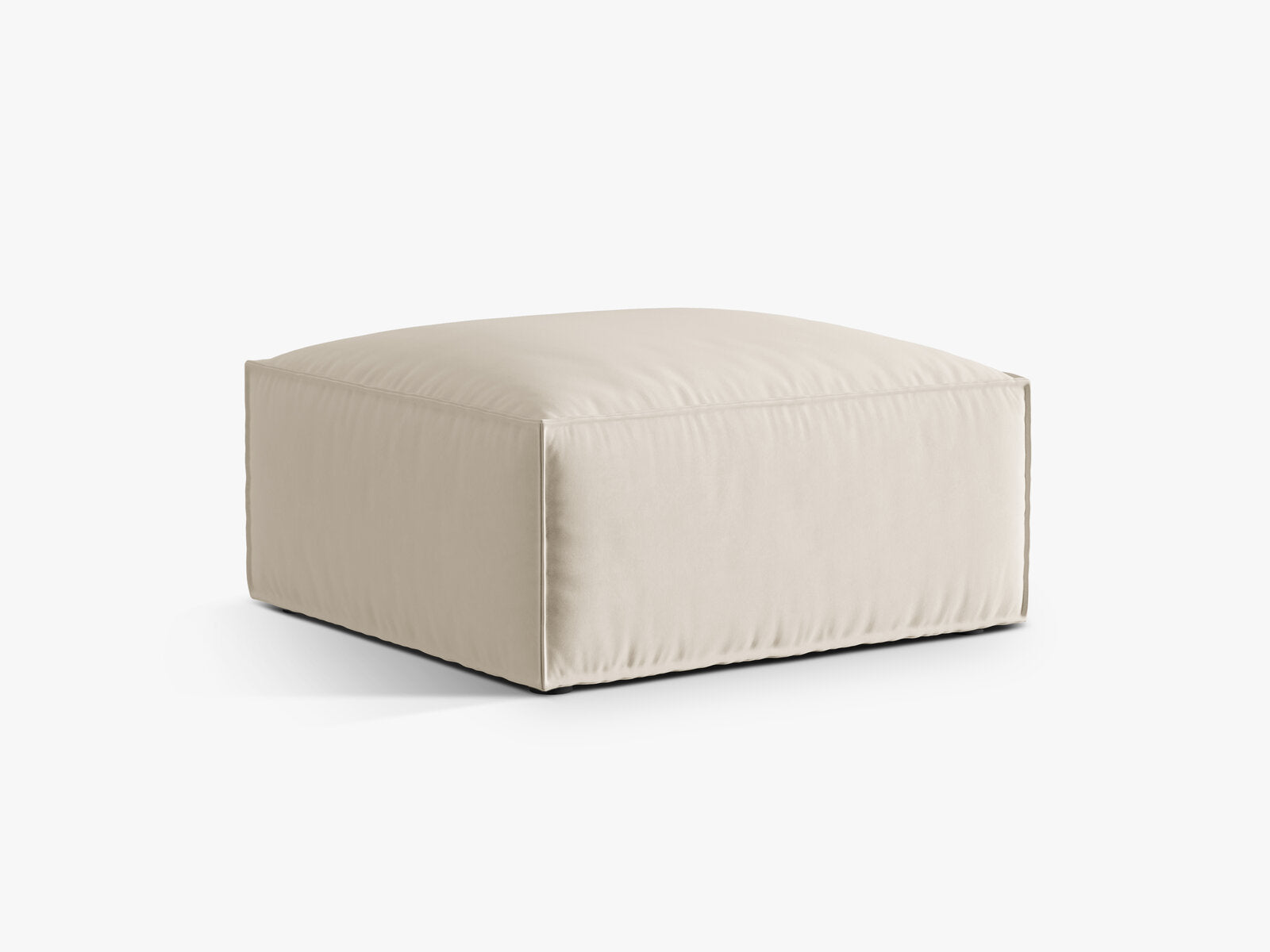 Micadoni Hocker Nuria 1-Sitzer Samt Beige