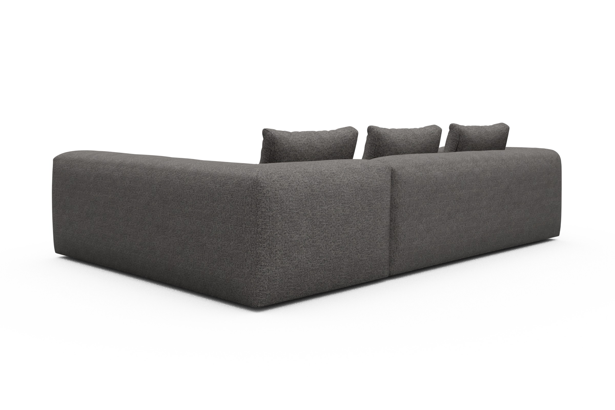 Ecksofa Fred 2x 2,5-Sitzer rechts offen Carreno-Salt-and-Pepper