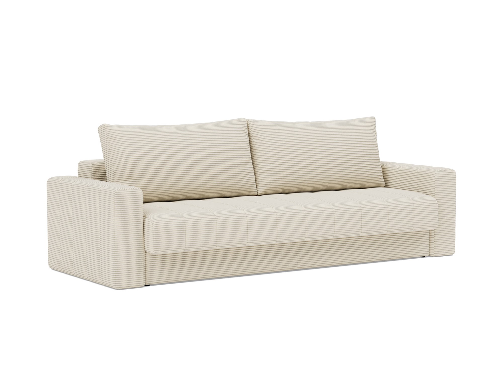 Schlafsofa Akello mit Armlehnen Kord Corduroy 594-Ivory
