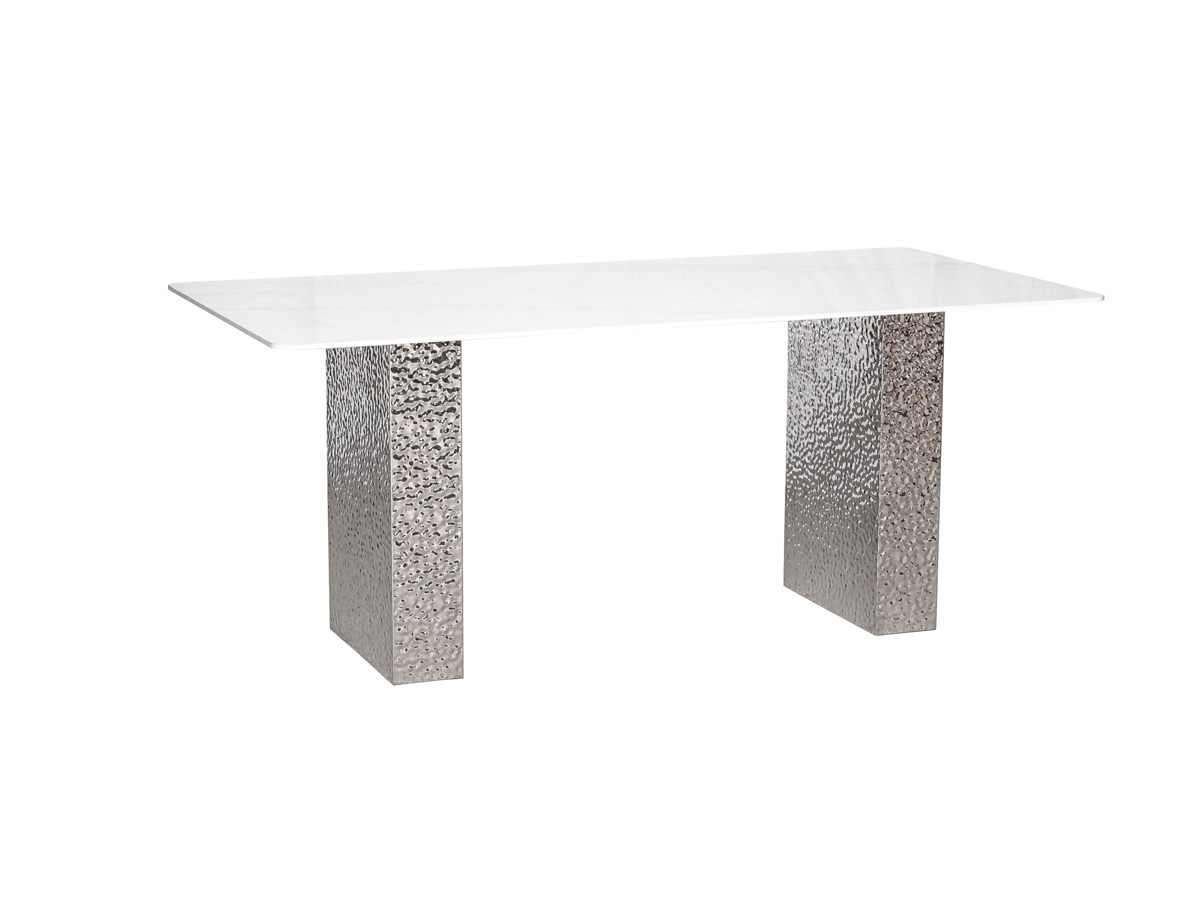 Livin Hill Esstisch 180cm Modig Silberne Beine, weiße Tischplatte M24