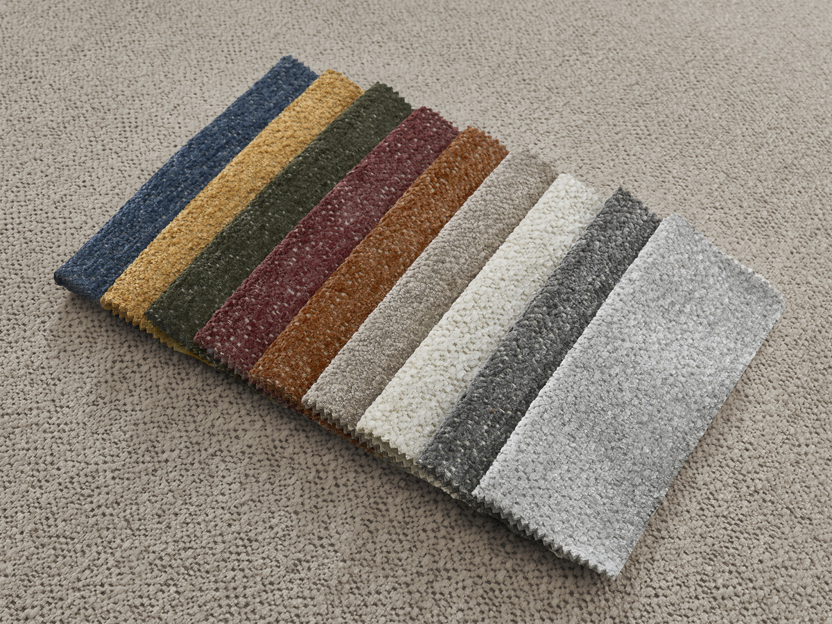 Bobochic Jana Wohnlandschaft mit kleinem Pouf Melange-Stoff Taupe