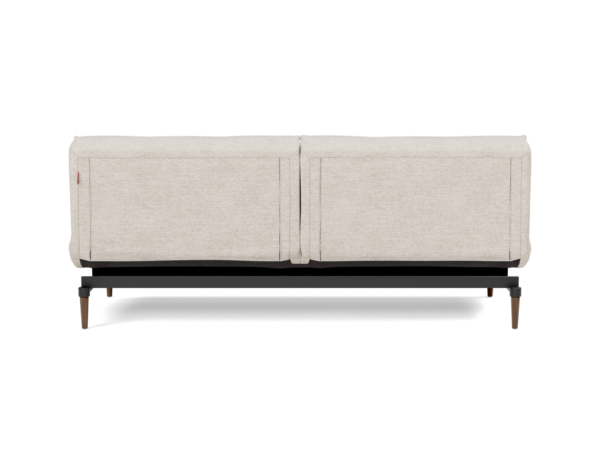 Schlafsofa Splitback Chenille Yuveno 470-Natural Beine Styletto Eiche dunkel