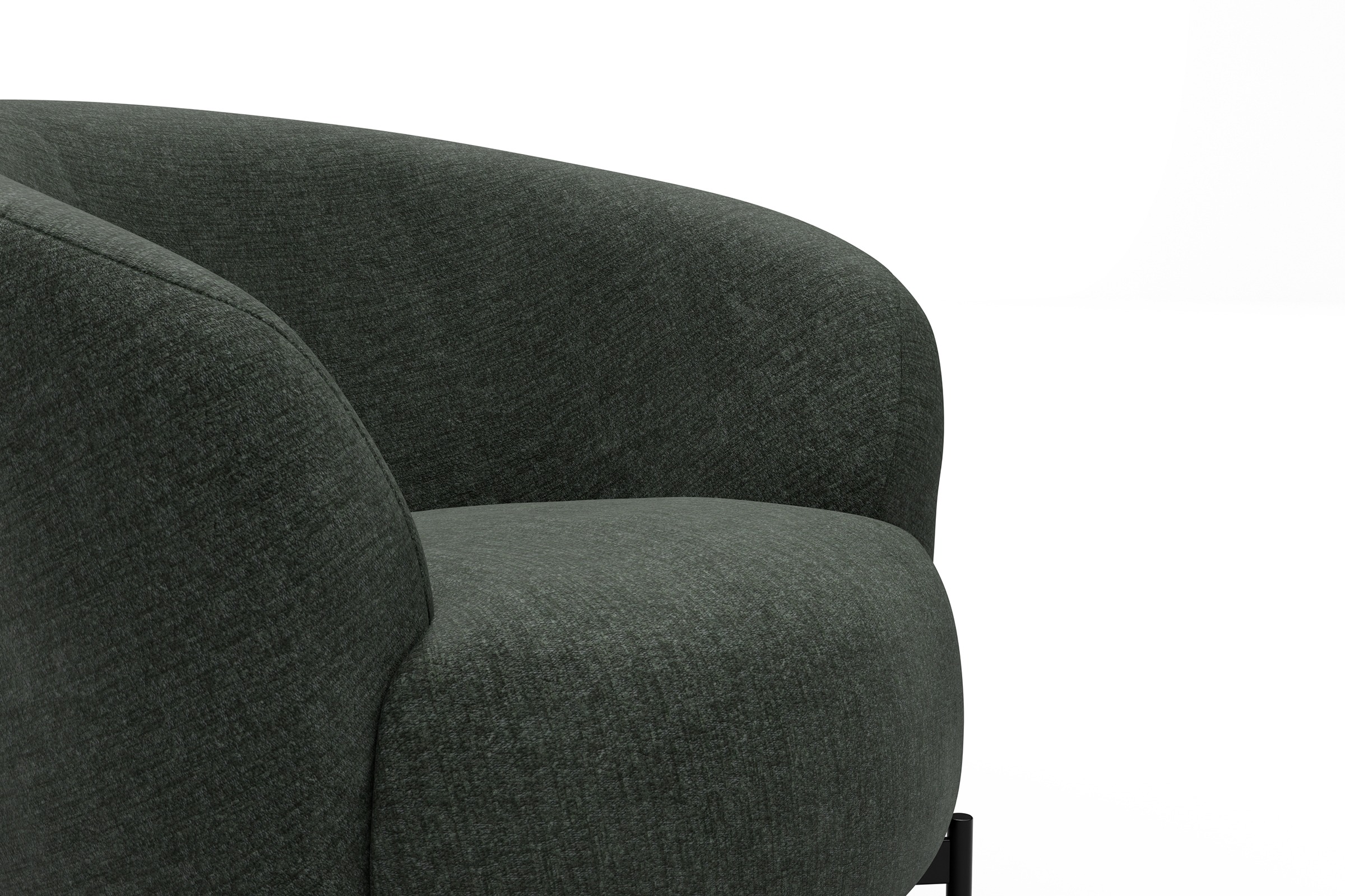 Sessel Ronda X-Metallgestell Schwarz Aivi-Pine-Green