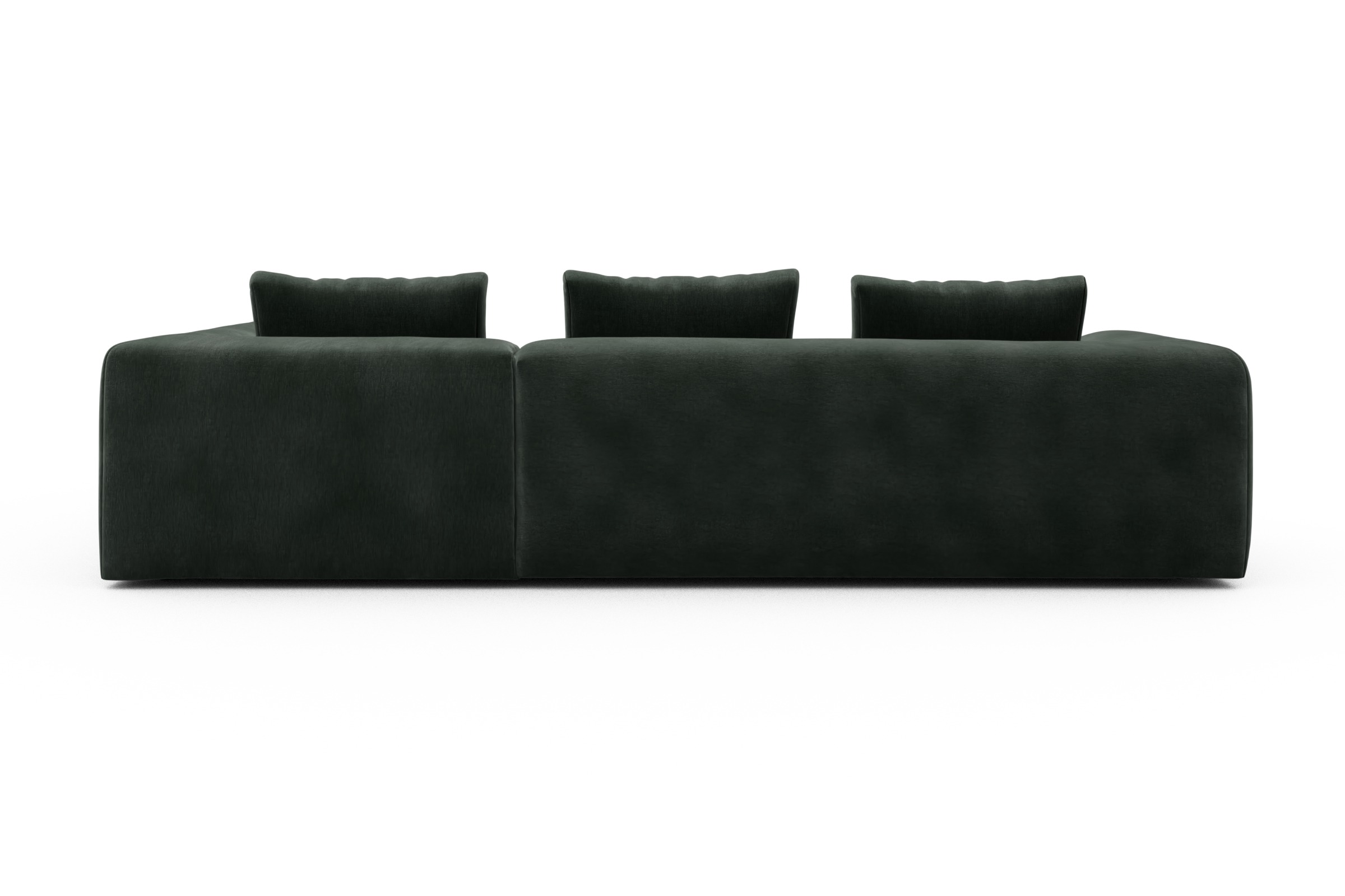 Ecksofa Fred Relax-Ecke rechts mit 2,5-Sitzer Smooth-Laurel-Green