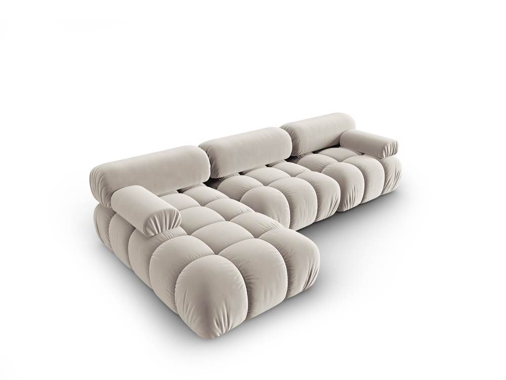 Cosmopolitan Design Modulares Ecksofa Cortina 4-Sitzer Samt Bluvel Dunkelbeige Links