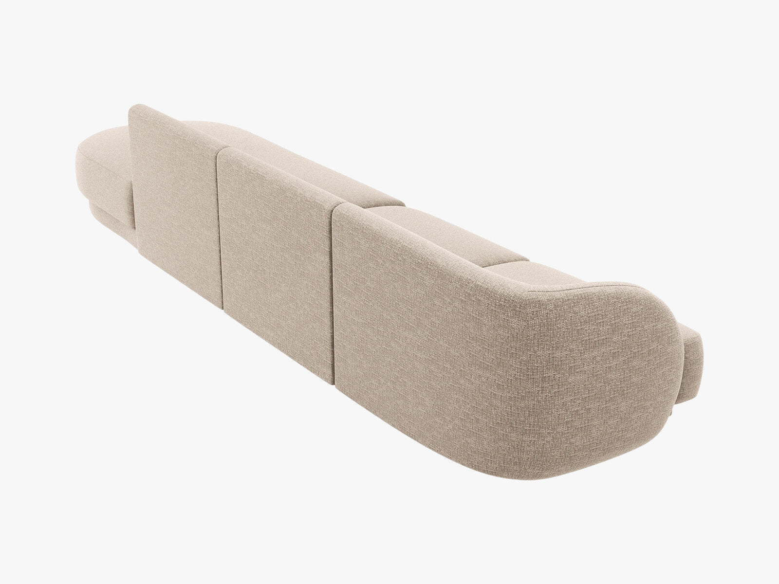 Micadoni Sofa Miley 4-Sitzer Rechts Chenille Haga Beige
