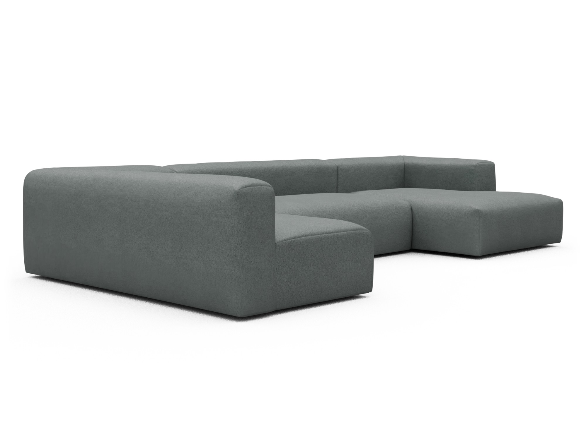 Skandi Home Wohnlandschaft Fred Chaiselongue rechts mit 2-Sitzer und lange Armlehne links Denari-Soft-Grey moebelfaktor