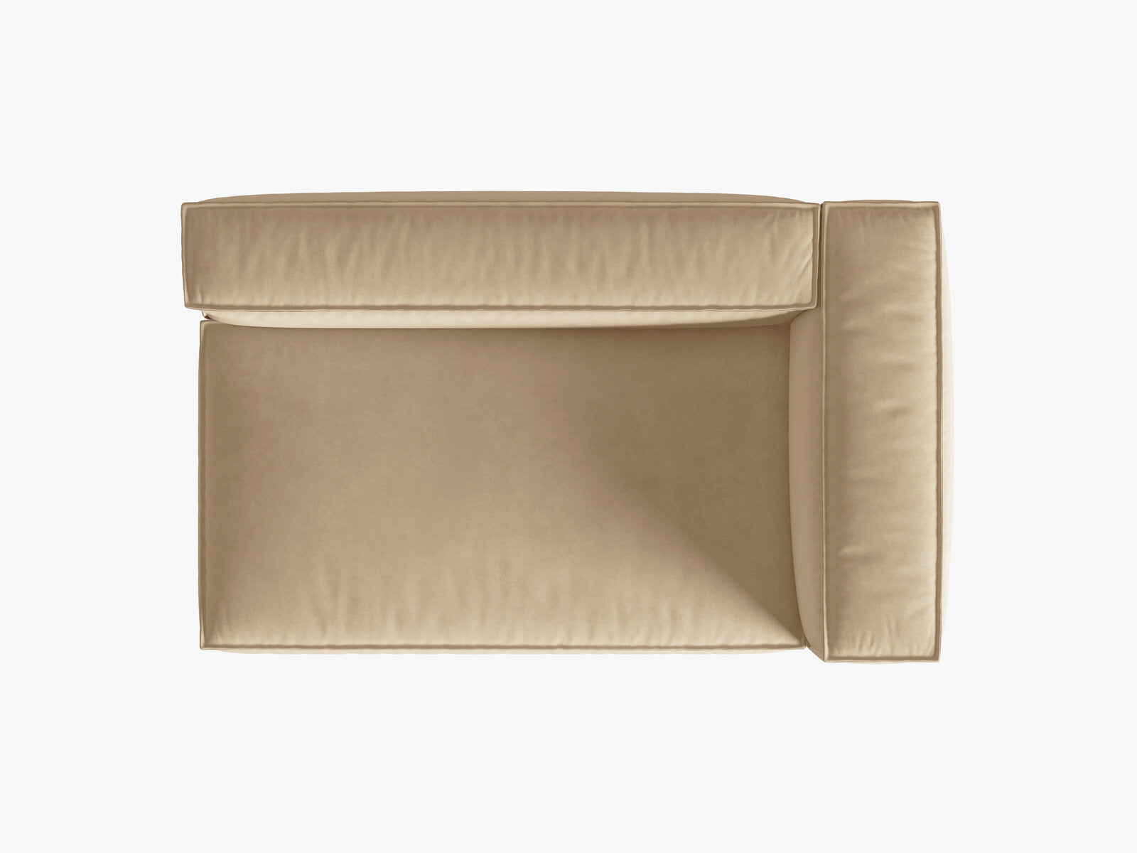 Micadoni Modul Nuria Groß 3-Sitzer Samt Paris Creamy Rechts