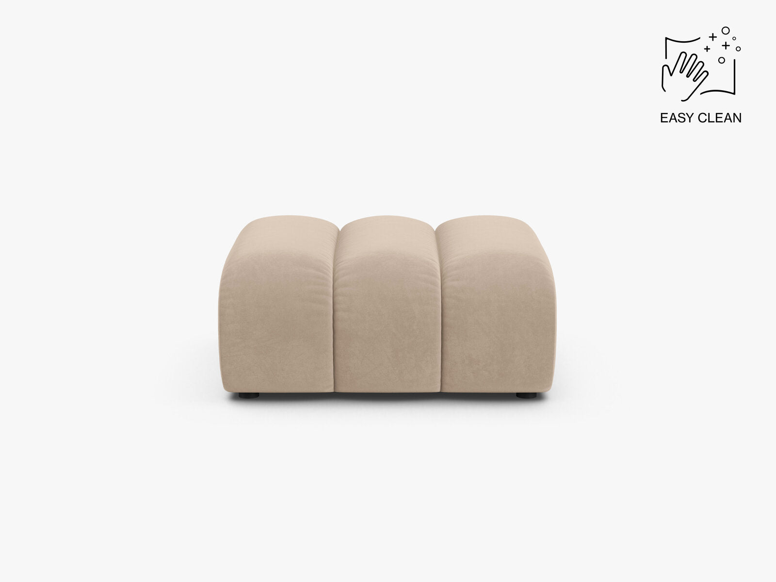 Micadoni Hocker Lupine Samt Venus Beige