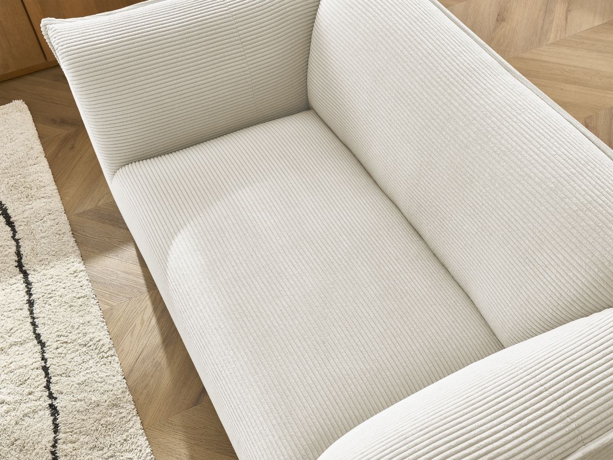 Bobochic Giorgia Sofa 2-Sitzer Cordsamt Beige
