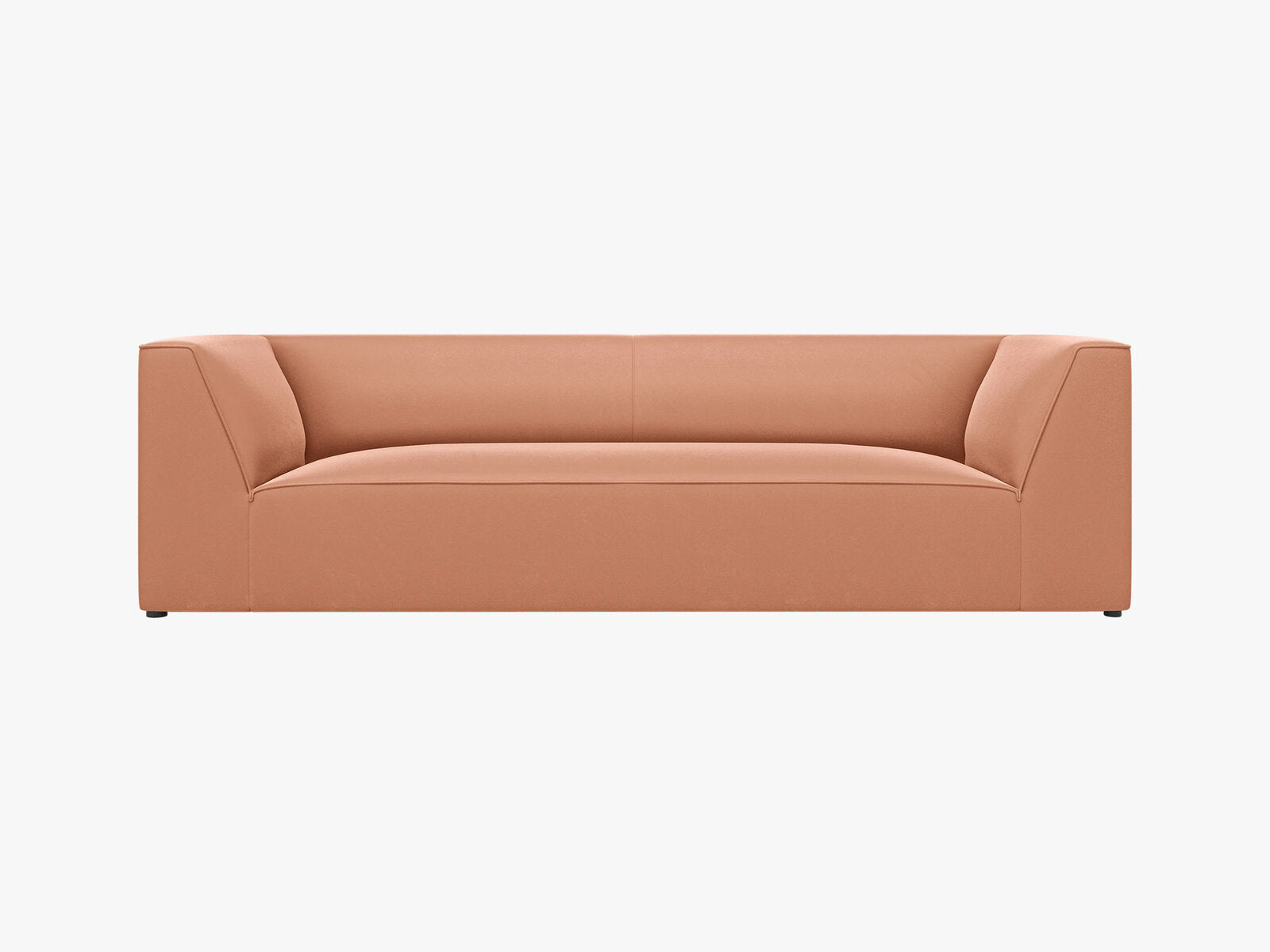 Micadoni Sofa Ruby 3-Sitzer Samt Salvador Rosa