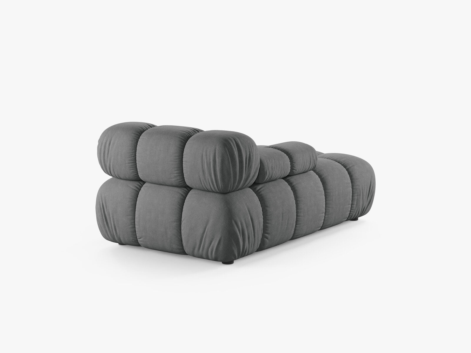 Micadoni Recamiere Bellis Links Strukturierter Stoff Liberty Grau