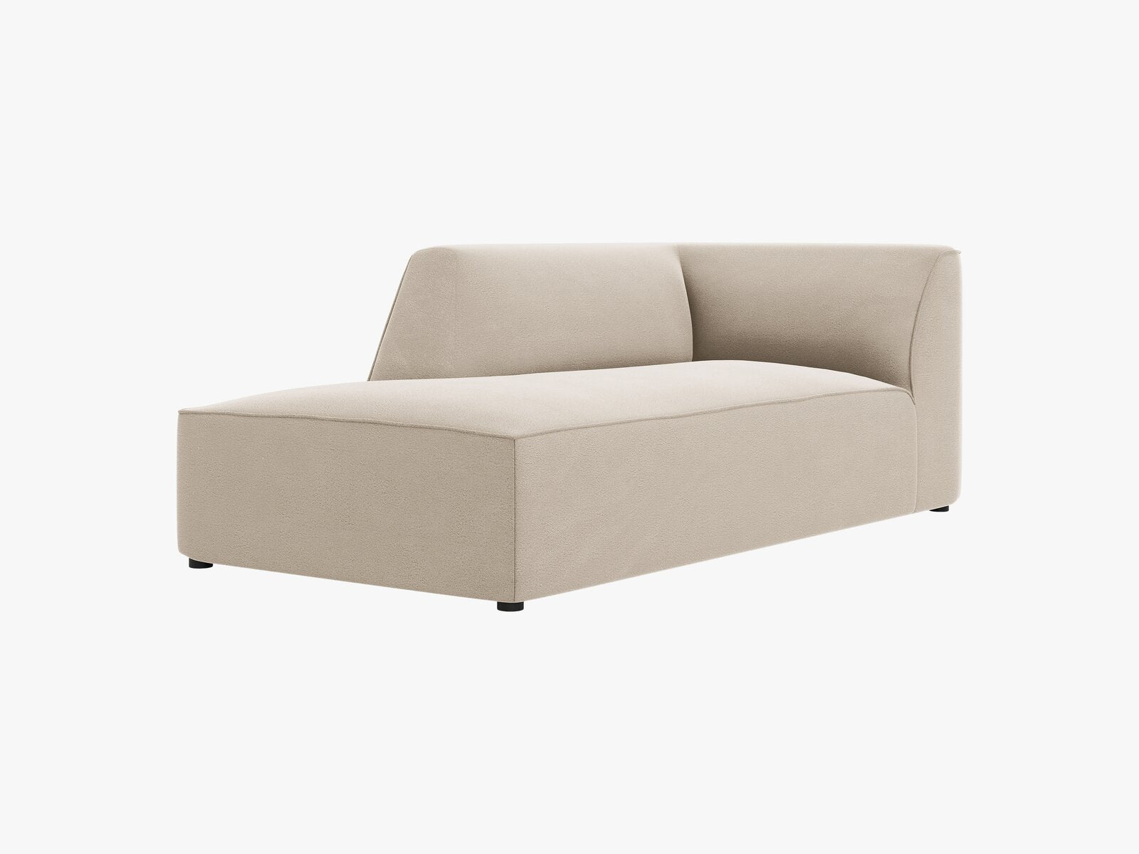Micadoni Recamiere Ruby 1-Sitzer Links Samt Salvador Beige