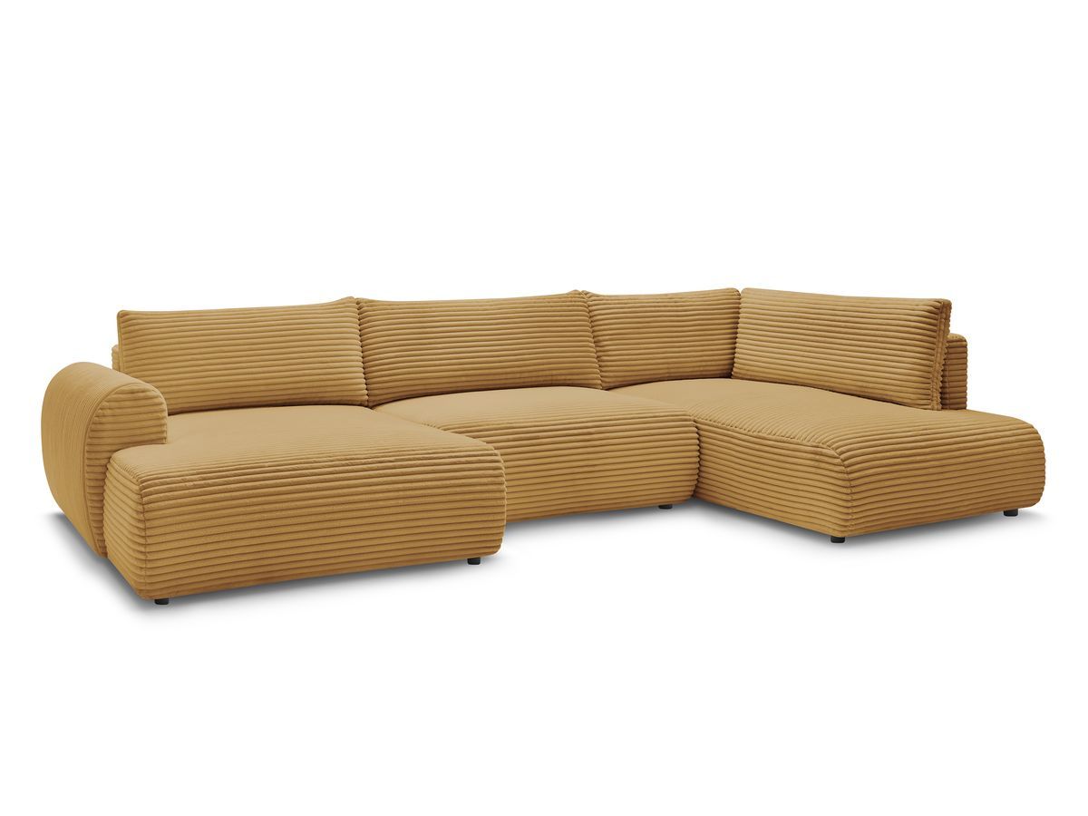 Bobochic Lucien Wohnlandschaft Breitcord weich Gelb Ecke links