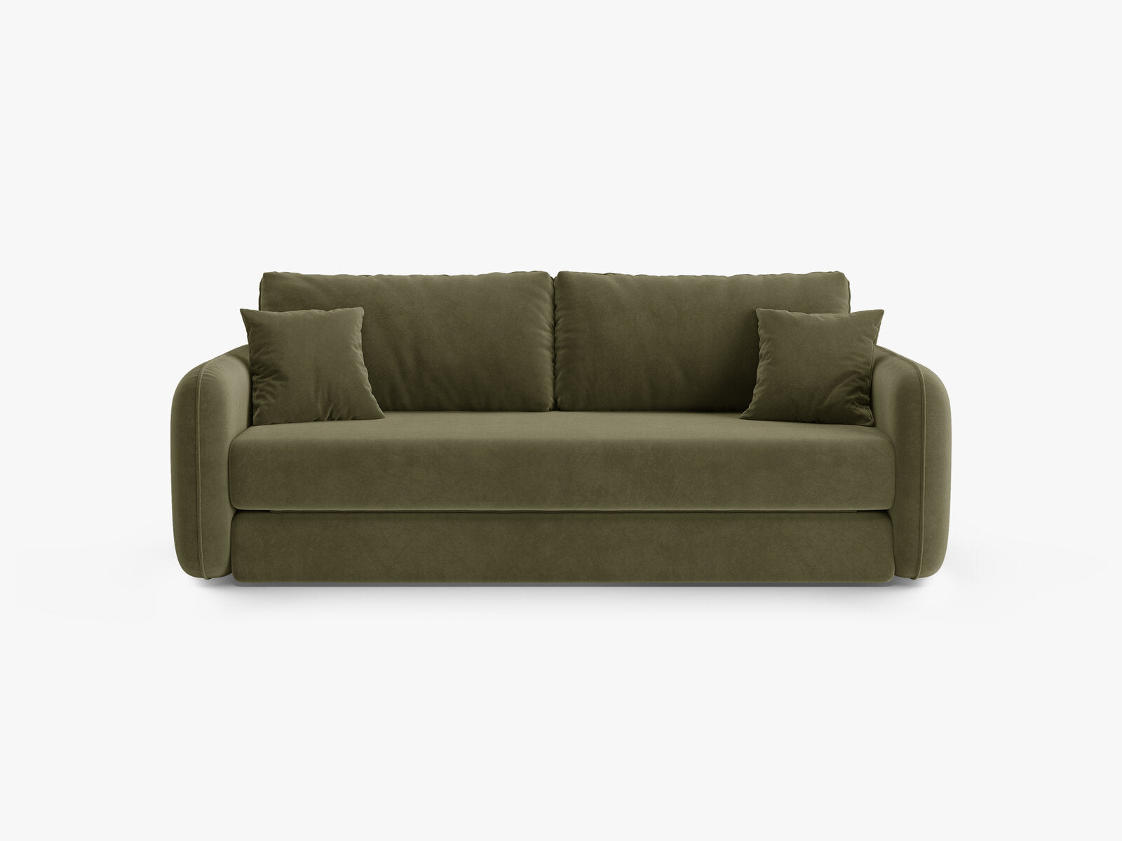 Micadoni Sofa mit Schlaffunktion Dormi 3-Sitzer Samt Salvador Grün