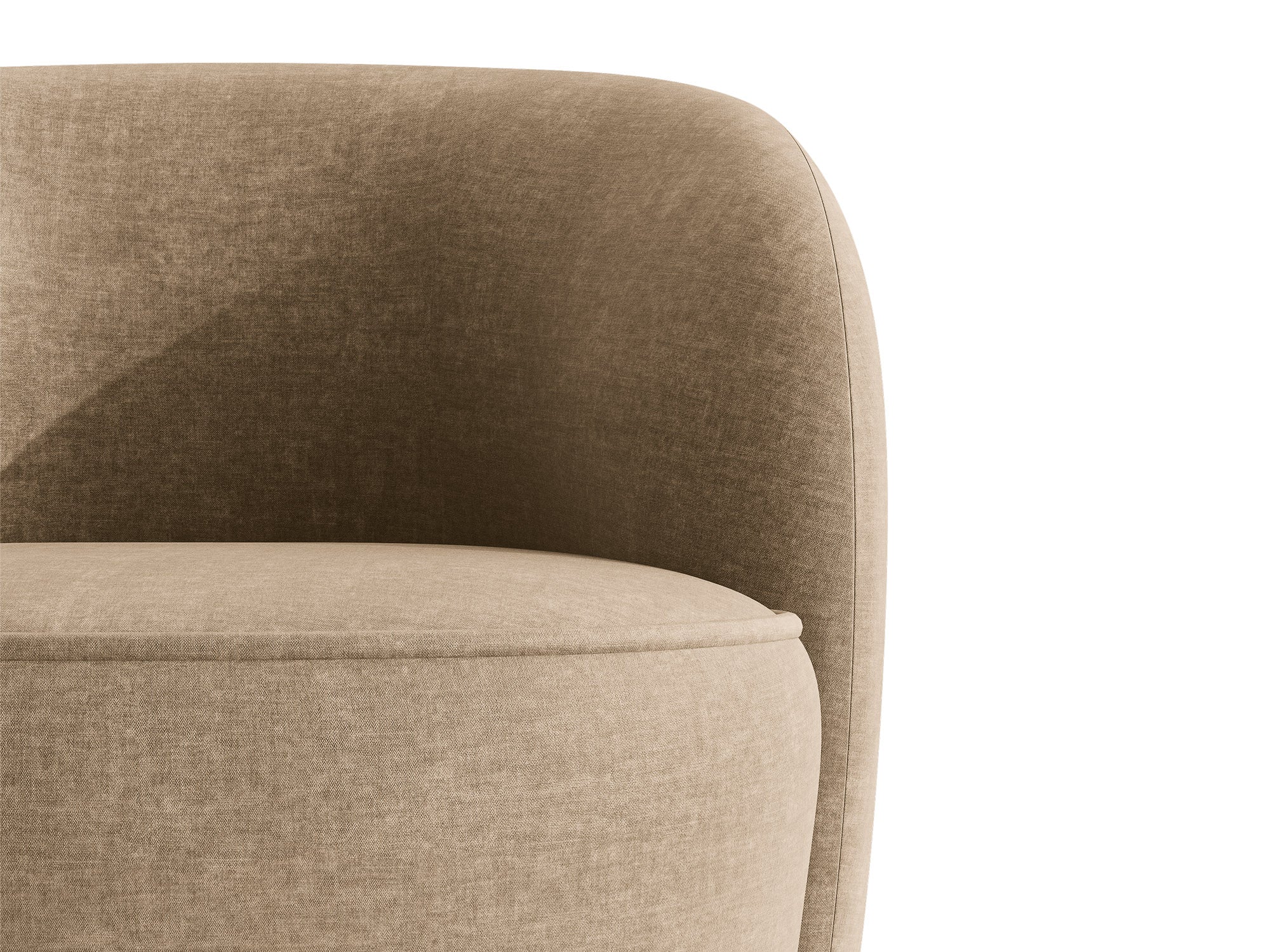 Micadoni Jonas Drehbarer Sessel Samt Vogue Dunkelbeige
