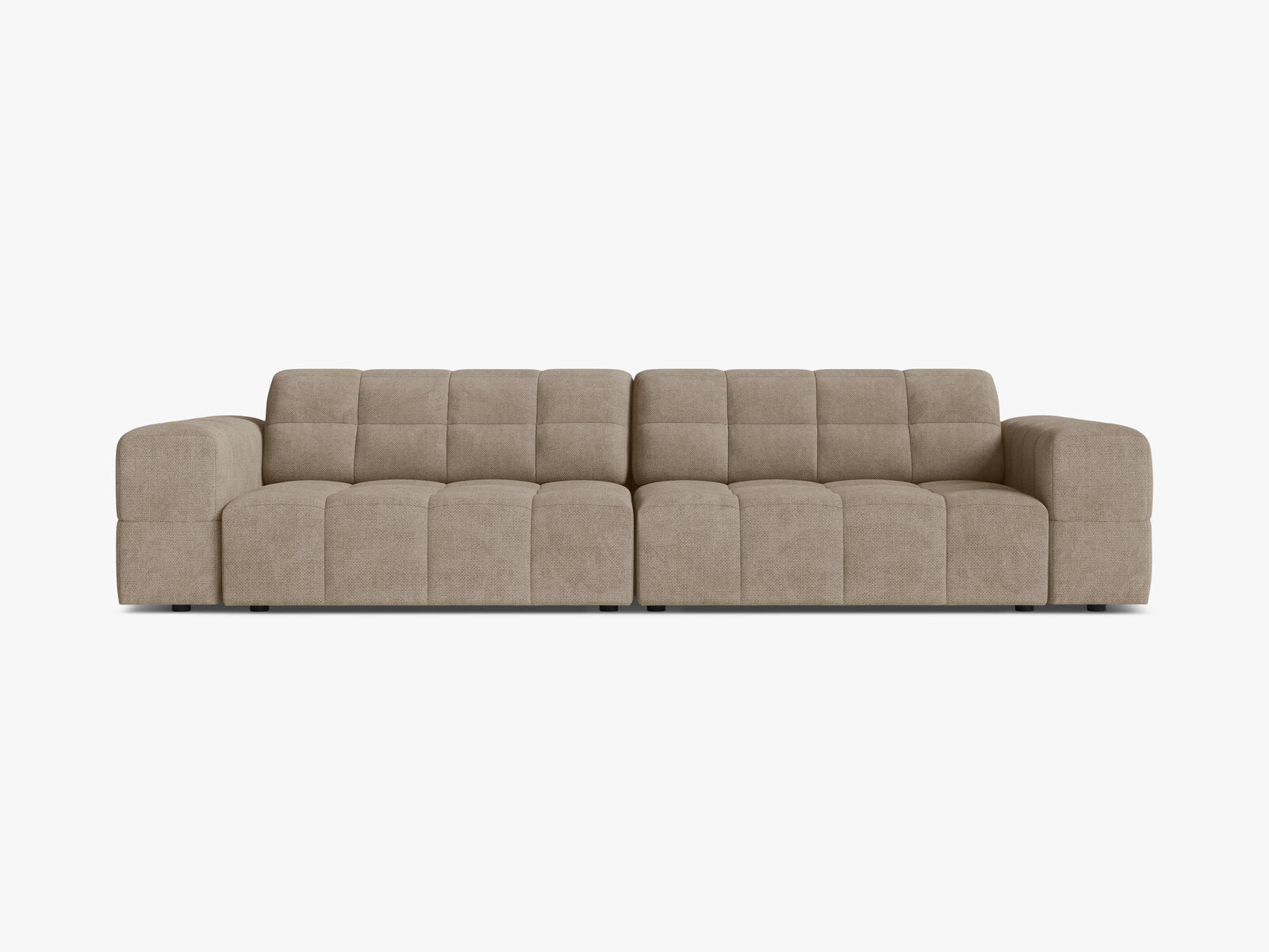Micadoni Sofa Jennifer 4-Sitzer Chenille Eden Dunkelbeige