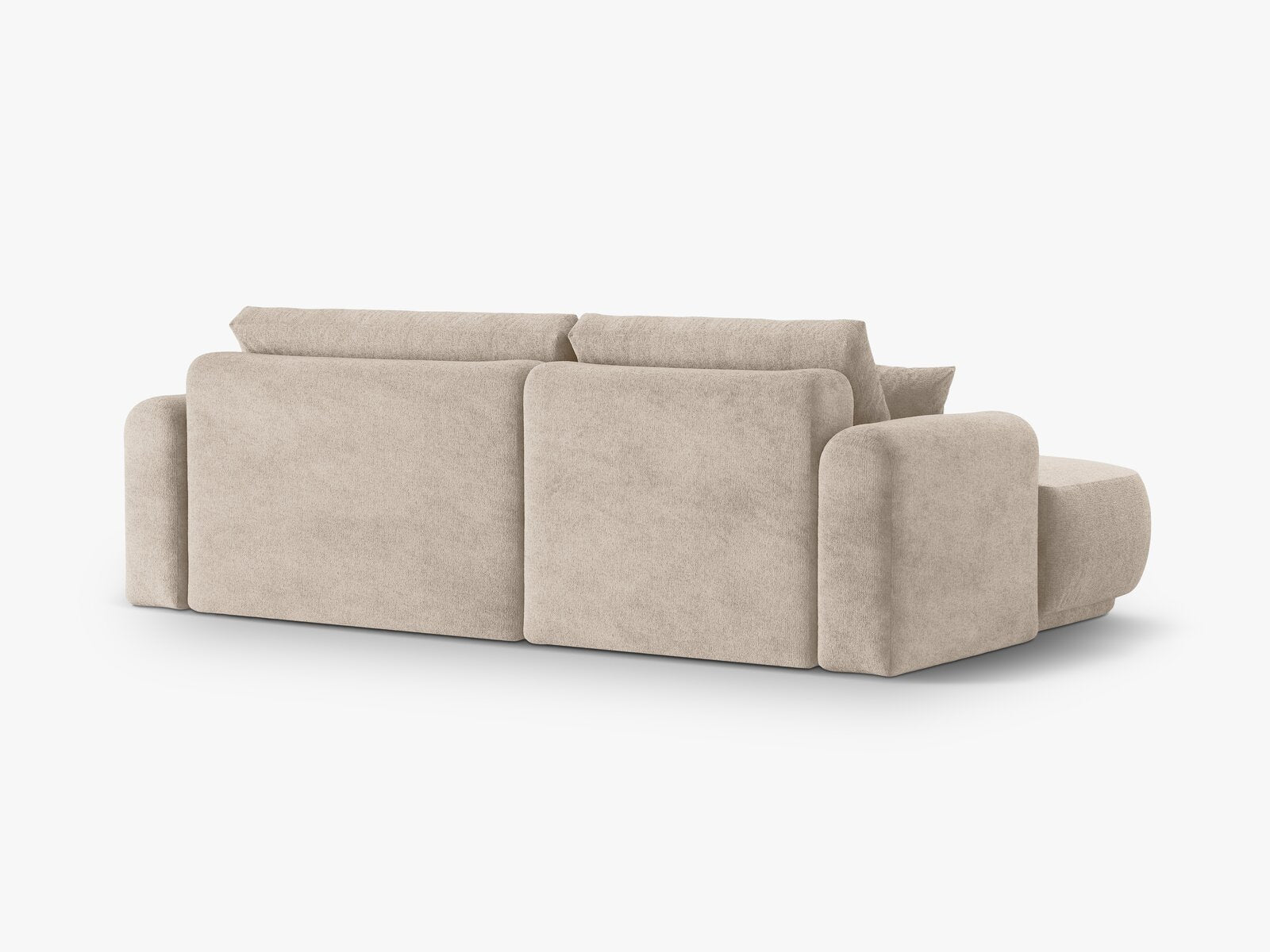 Micadoni Ella Ecksofa 5-Sitzer mit Schlaffunktion Links Strukturierter Stoff Sorella Sand