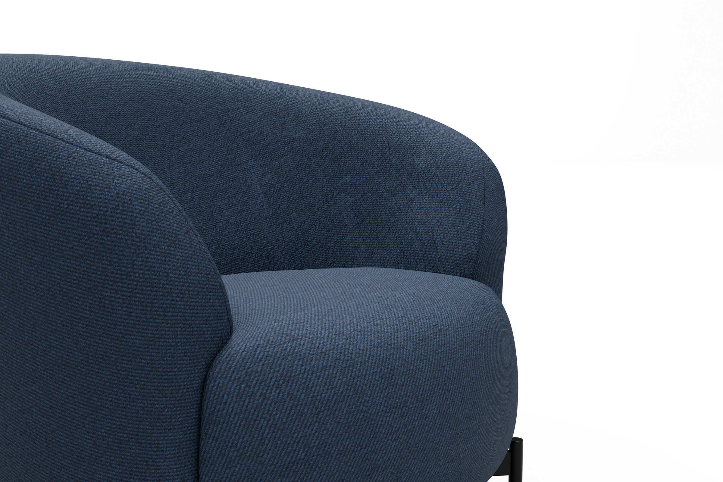 Sessel Ronda X-Metallgestell Schwarz Weda-Blue