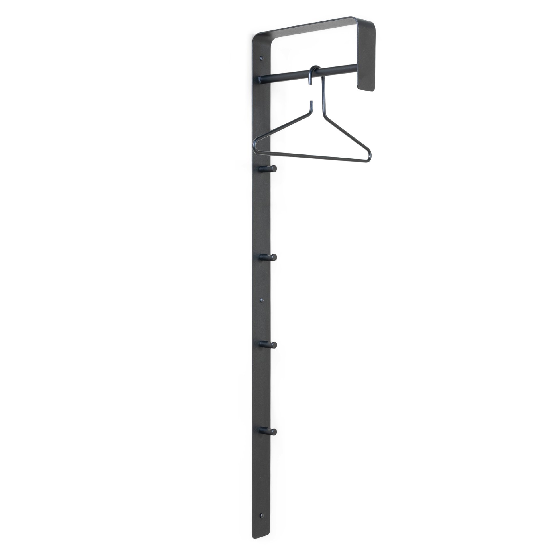 Spinder Design Wandgarderobe Arcus Bar Schwarz
