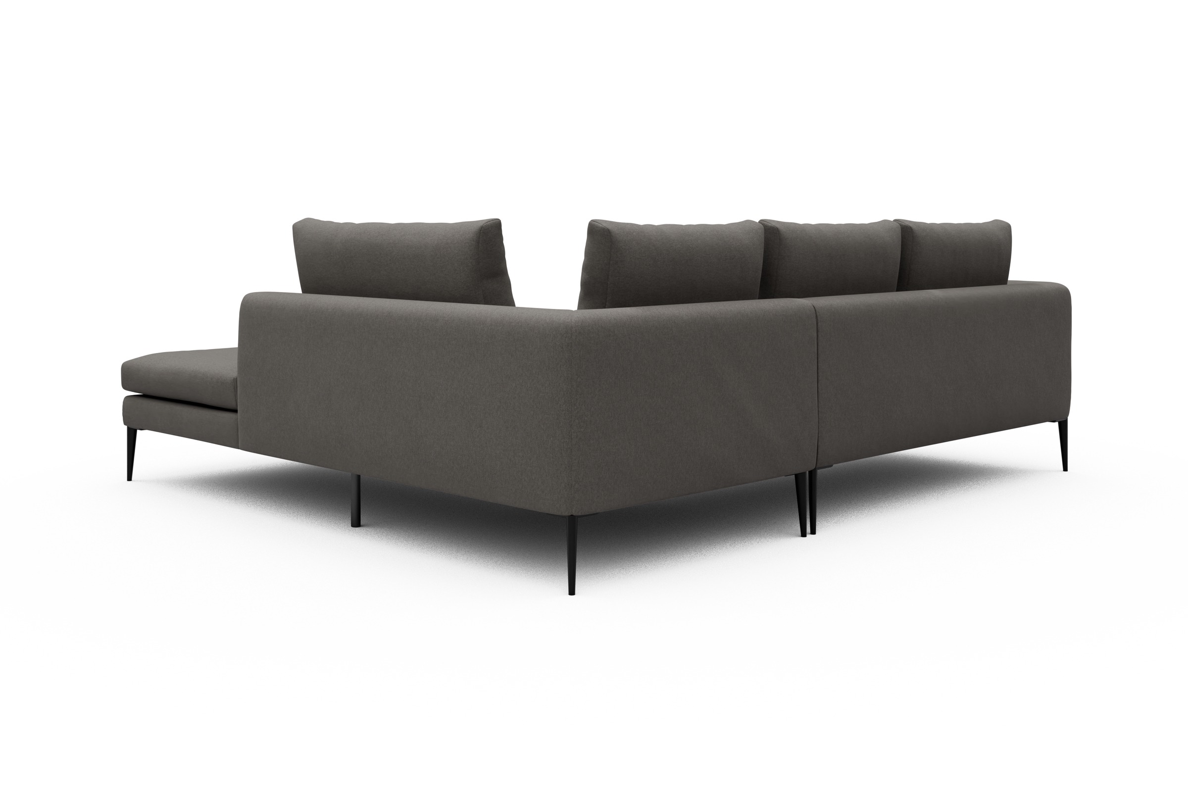 Ecksofa Paul Relax-Ecke rechts mit 2-Sitzer Satya-Taupe