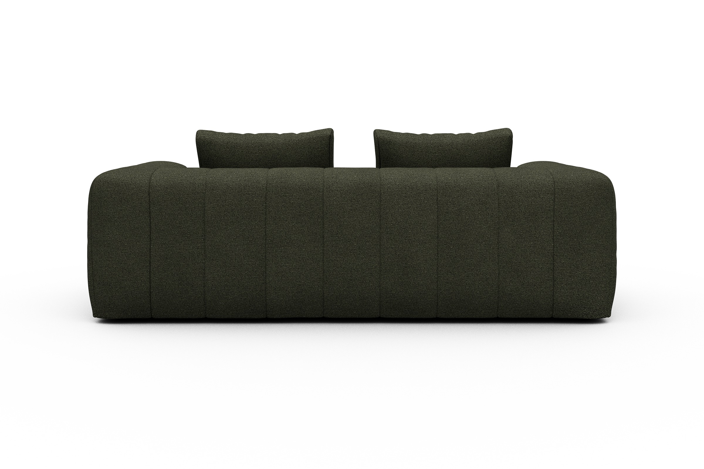 Sofa Hugo 3-Sitzer Boucle-Forest-Green