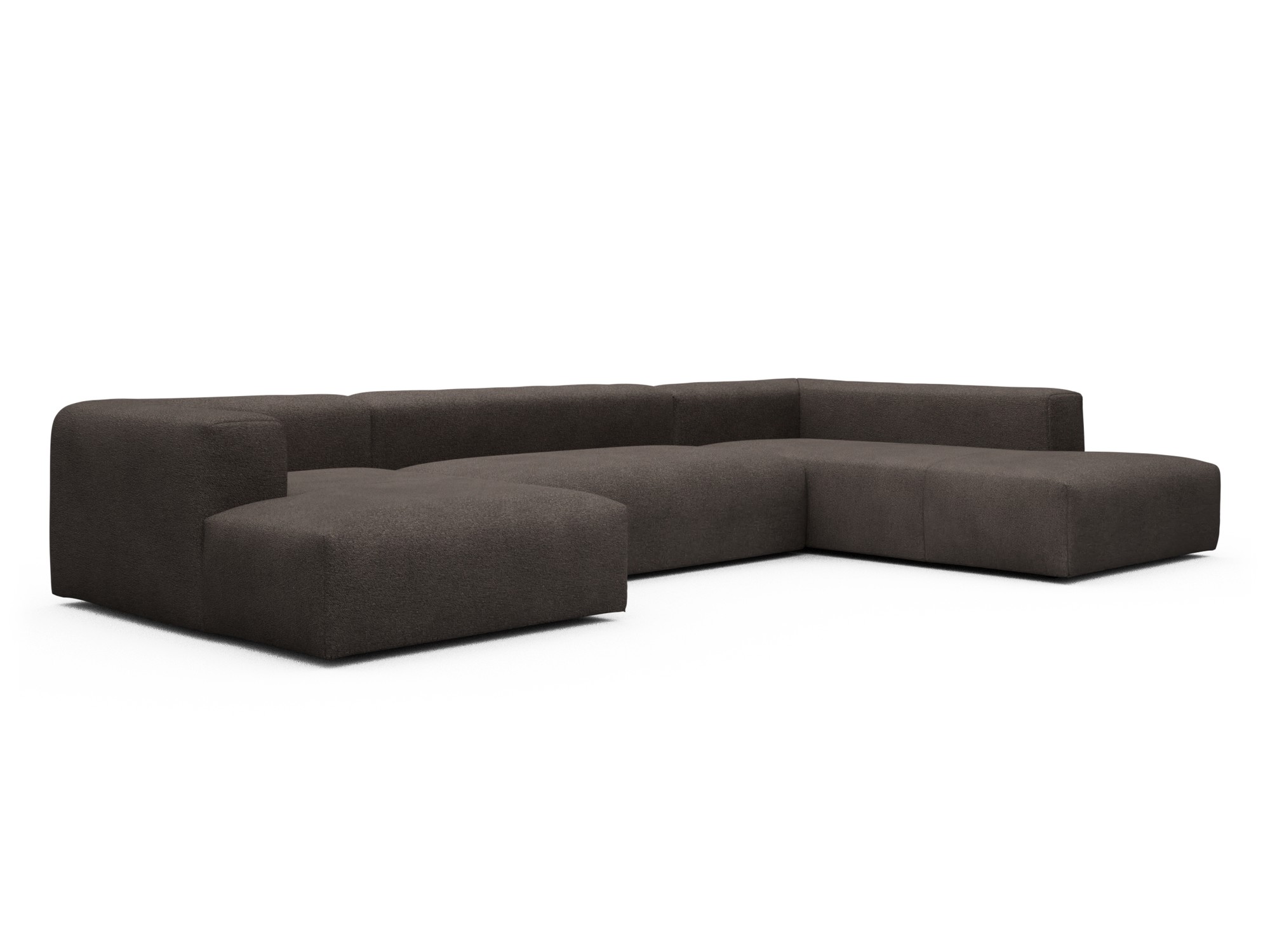 Skandi Home Wohnlandschaft Fred Relax-Ecke rechts mit 2-Sitzer und Chaiselongue links Boucle-Taupe moebelfaktor