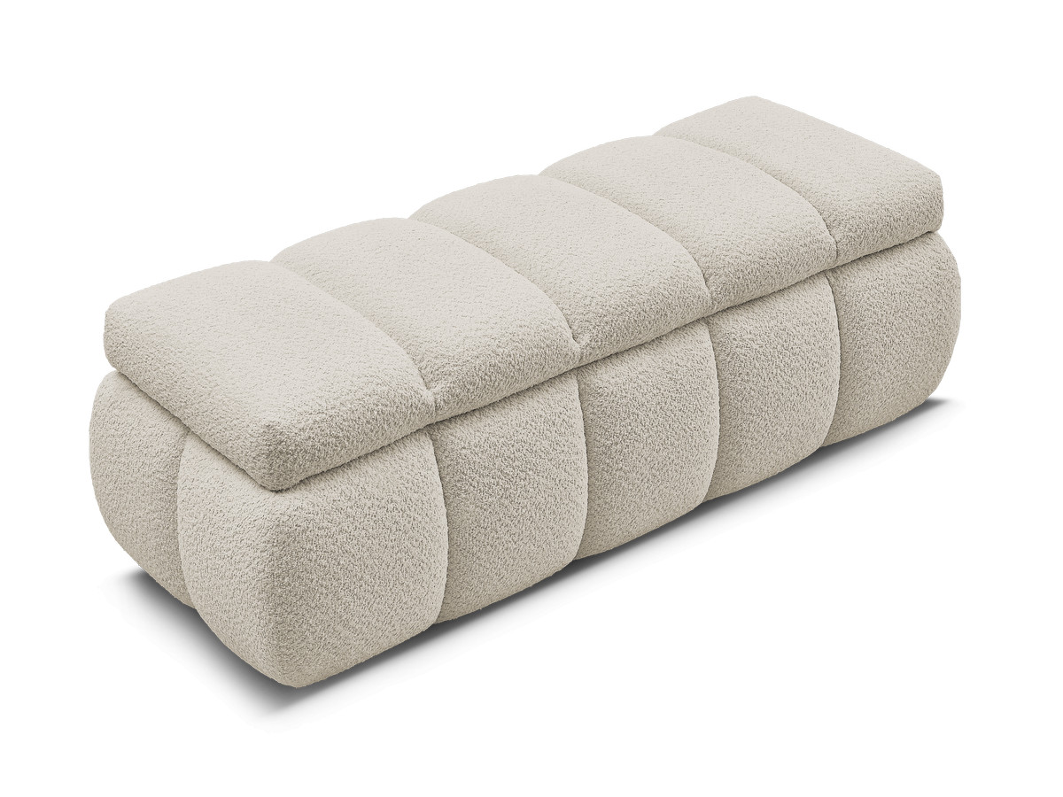 Bobochic Denali Bettbank 146 × 56 cm Bouclé-Stoff Beige