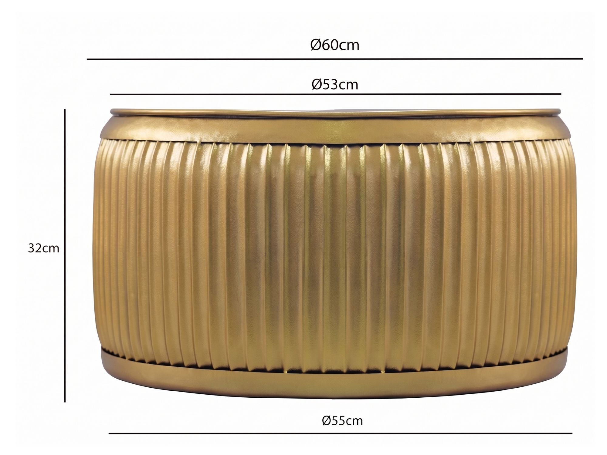 Couchtisch Langa Metall Gold Ø 60 cm