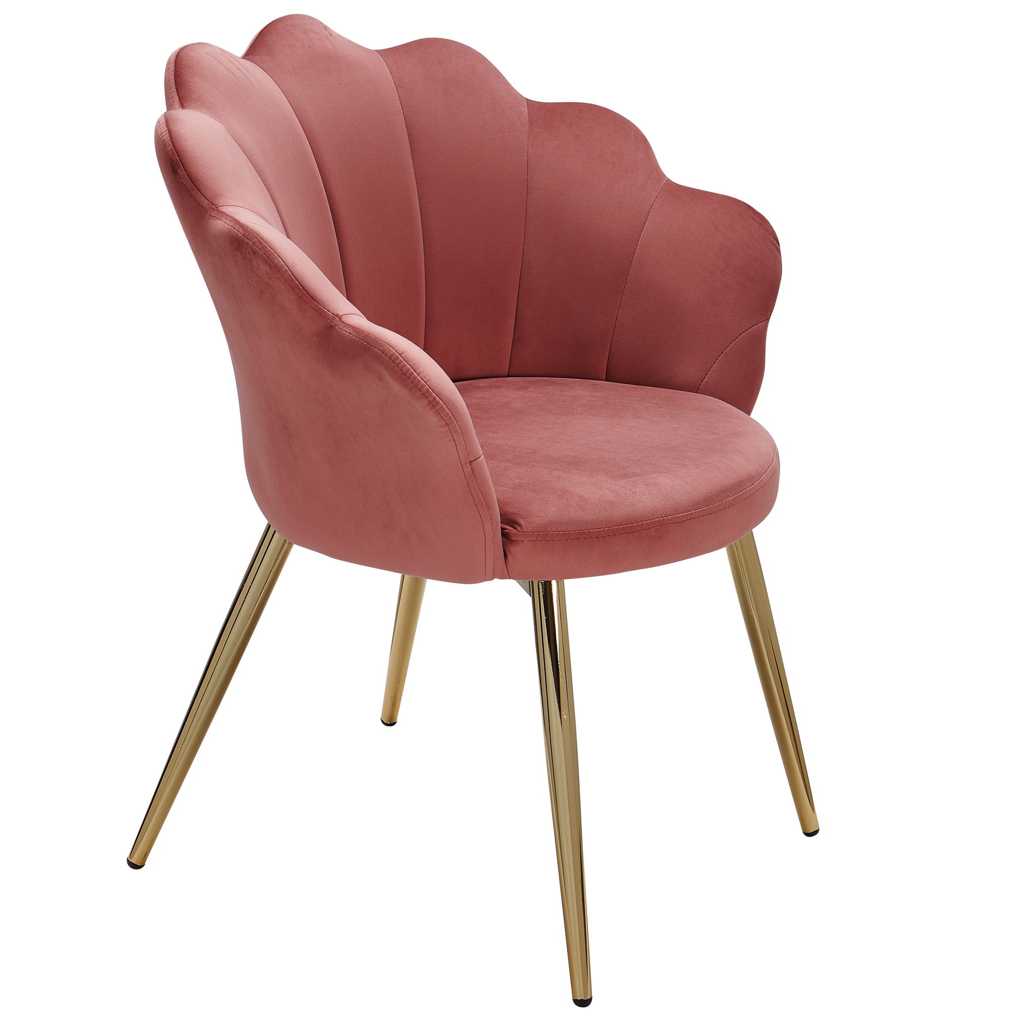 Esszimmerstuhl Nolsoy Samt Samt Rosa 47,5 × 53 × 80 cm
