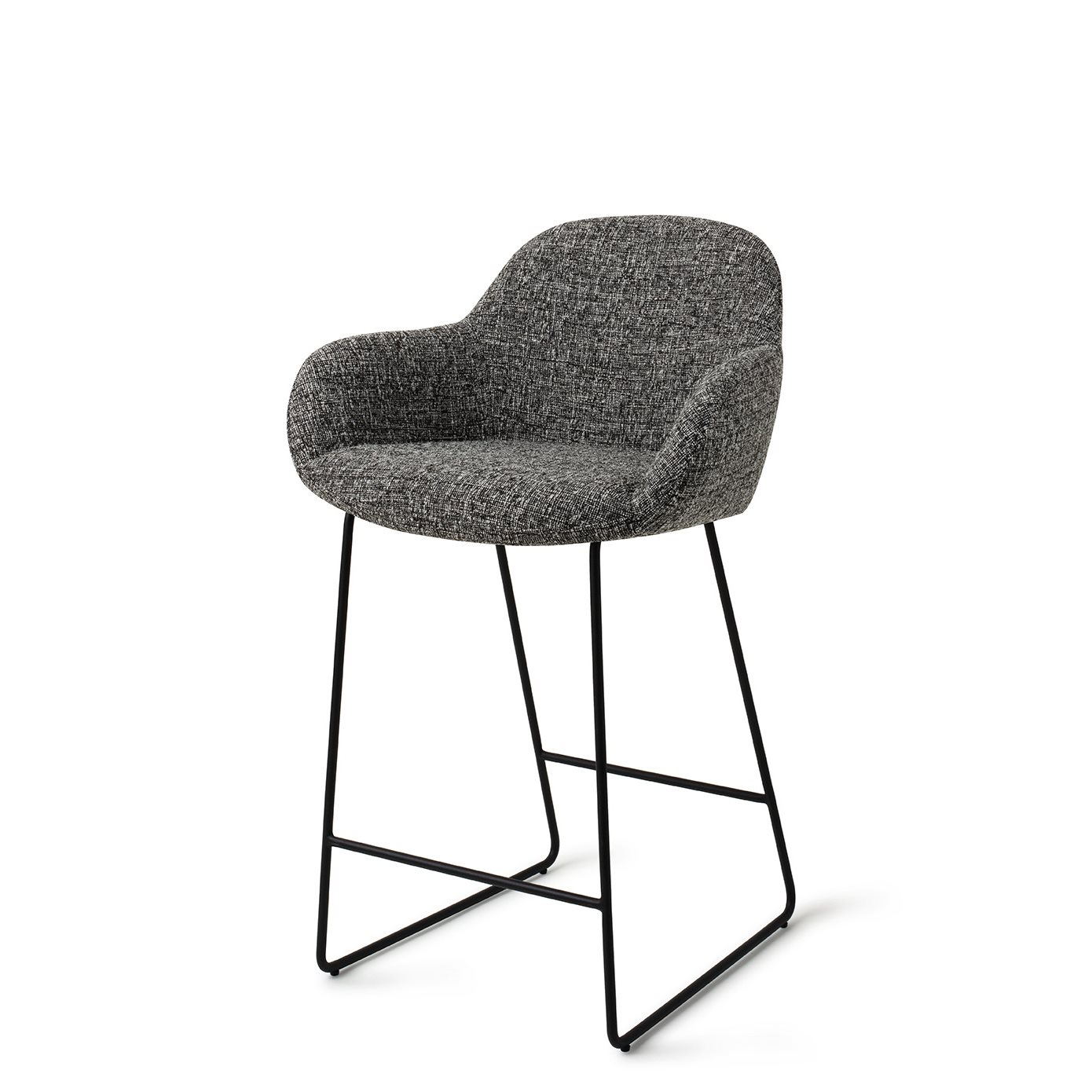 Jesper Home Barhocker Kushi Skyfall Slide Schwarz Barhöhe (75cm)