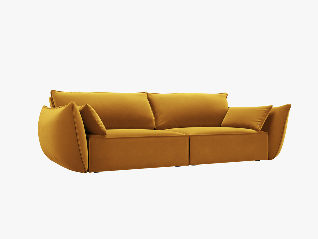 Micadoni Sofa Kaelle 3-Sitzer Samt Bluvel Gelb