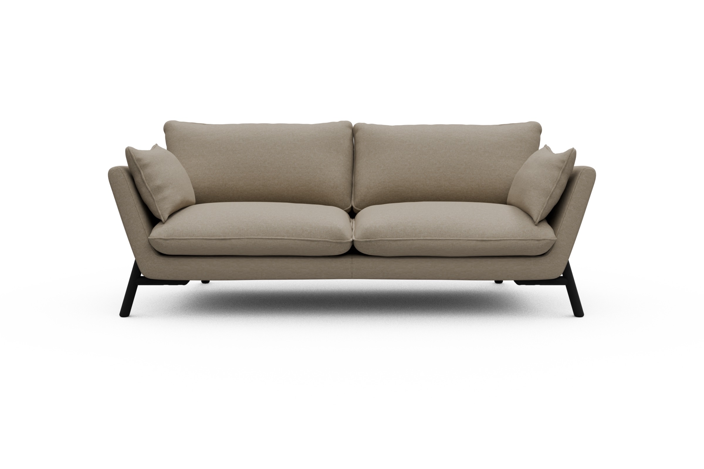 Skandi Home Sofa Emil 3-Sitzer Beinfarbe Eiche Schwarz Satya-Natural moebelfaktor