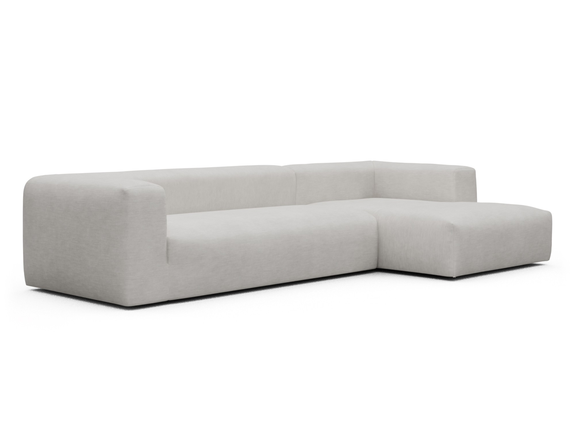 Skandi Home Ecksofa Fred Chaiselongue rechts mit 2,5-Sitzer Vivus-Dusty-Off-White moebelfaktor