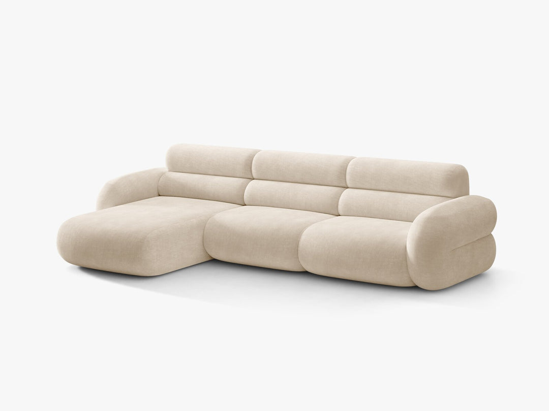 Micadoni Neo Ecksofa 4-Sitzer Links Chenille Golden Helles Beige