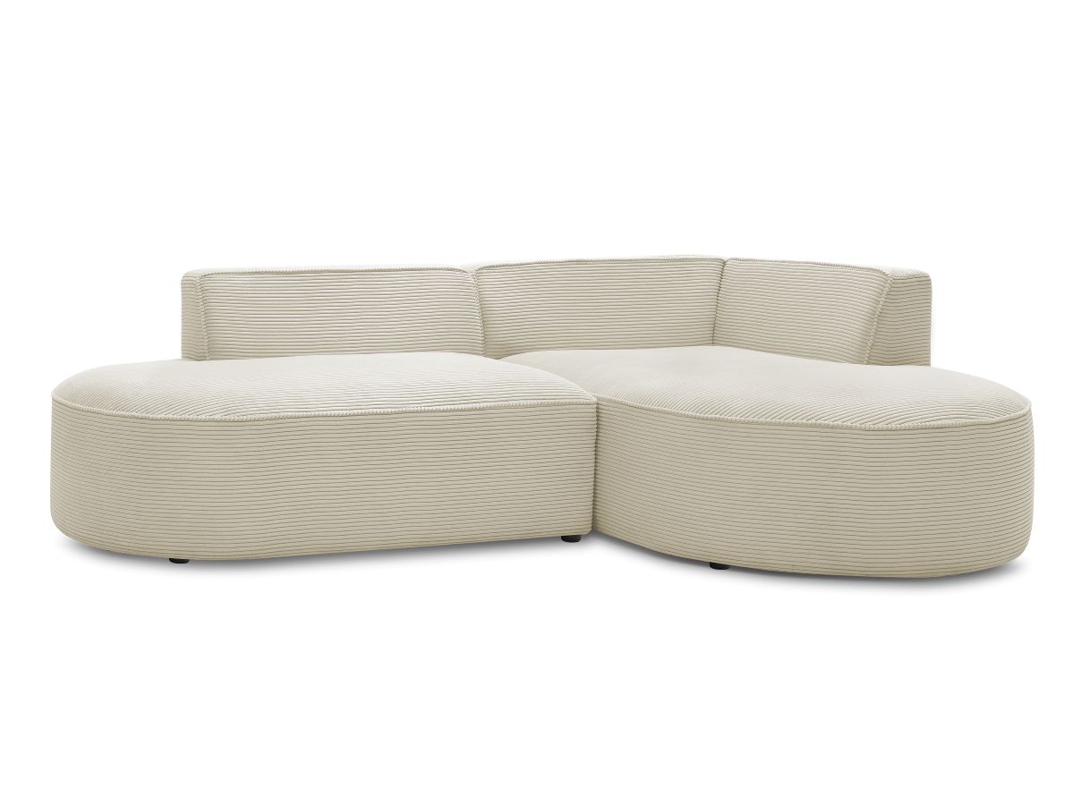Bobochic Rousseau Ecksofa Cordsamt Beige Ecke rechts