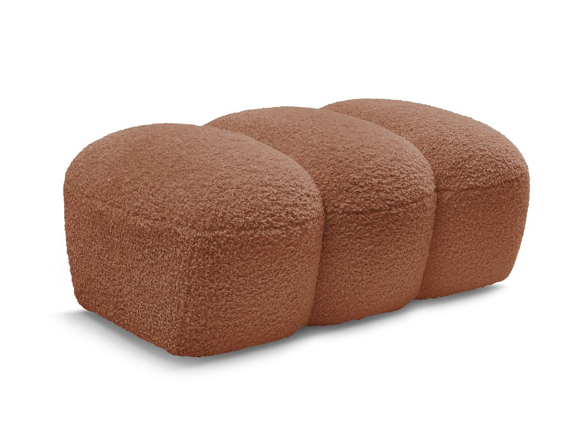 Bobochic Hippolyte Pouf Bouclé-Stoff Orange