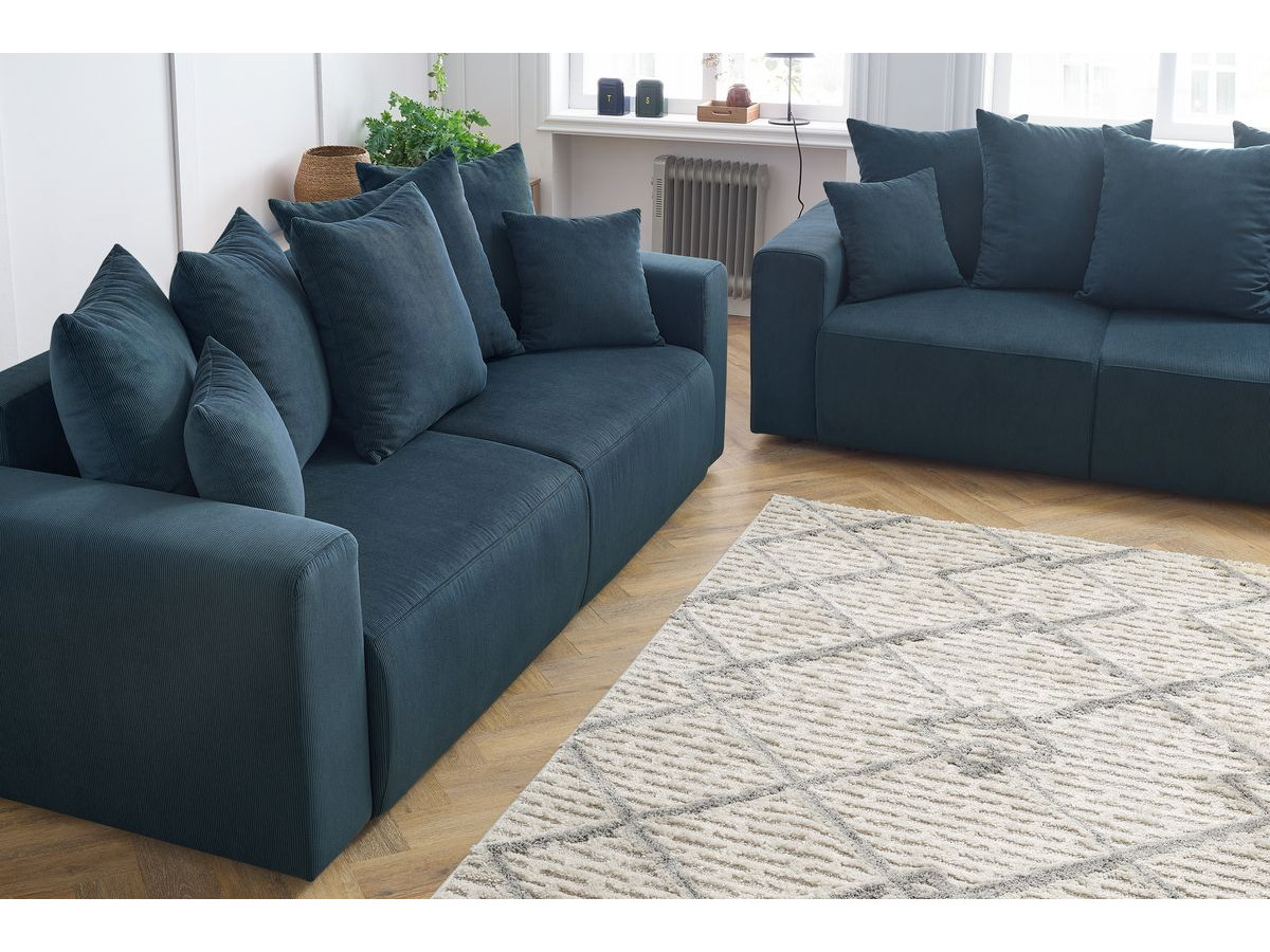 Bobochic Envy Sofa 5-Sitzer Cordsamt Dunkelblau