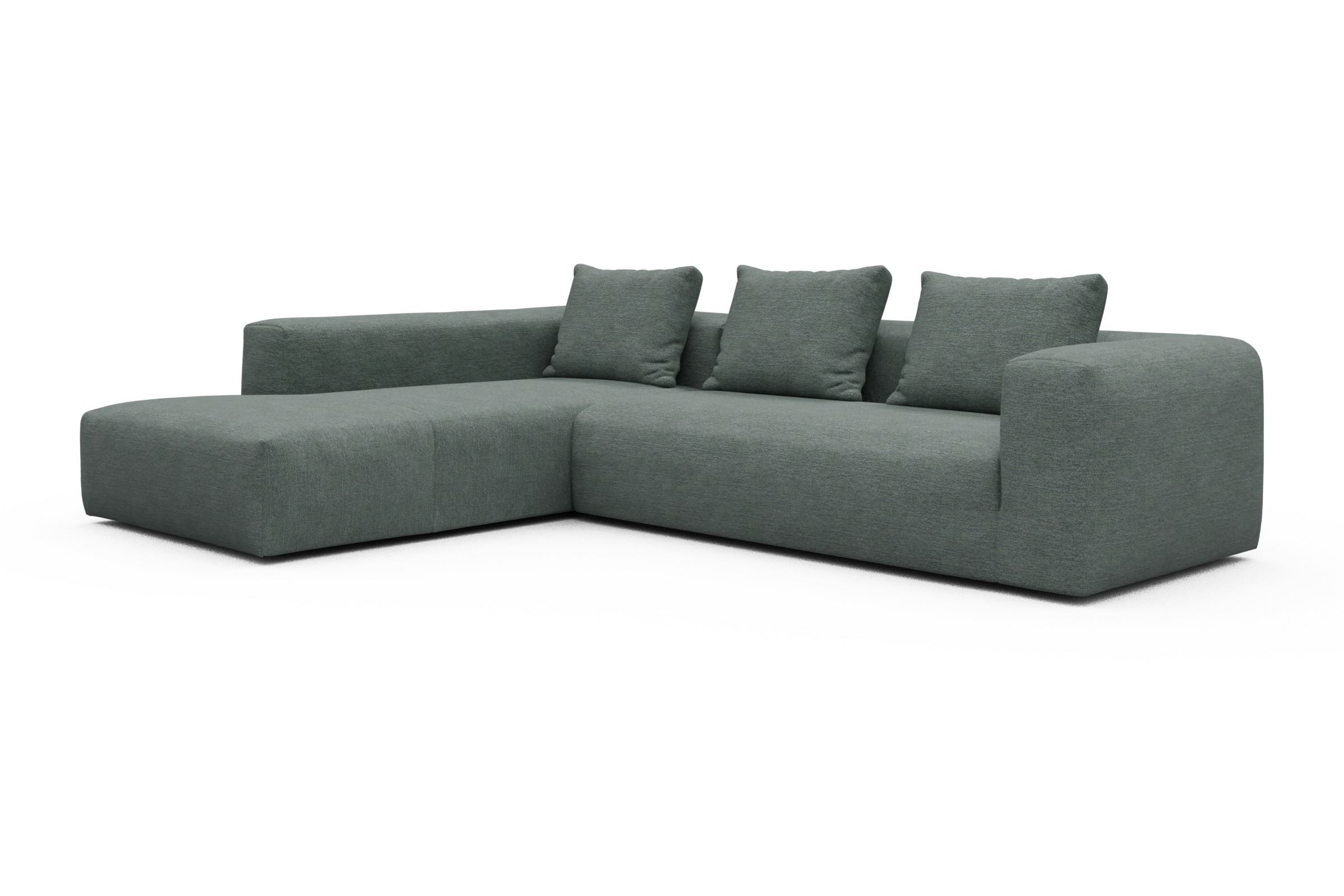Ecksofa Fred Relax-Ecke links mit 2,5-Sitzer Carreno-Ice-Blue
