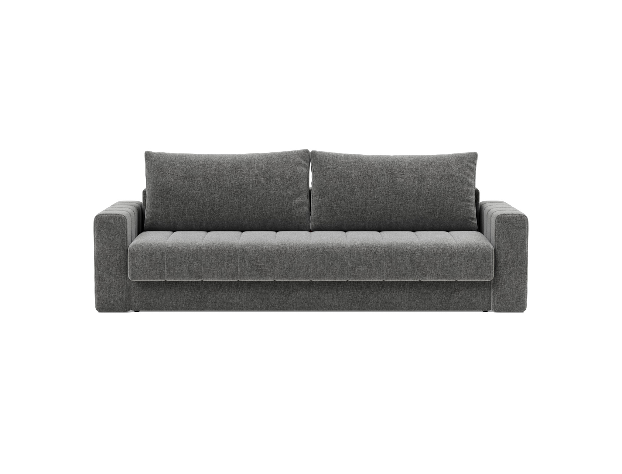 Schlafsofa Akello mit Armlehnen Strukturierter Stoff Twist 563-Charcoal